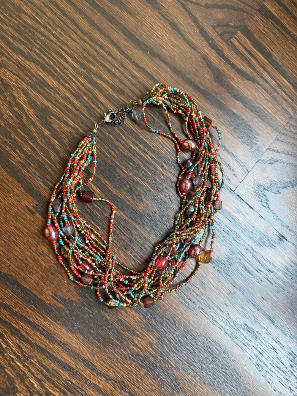 Multistrand Beaded Statement Necklace